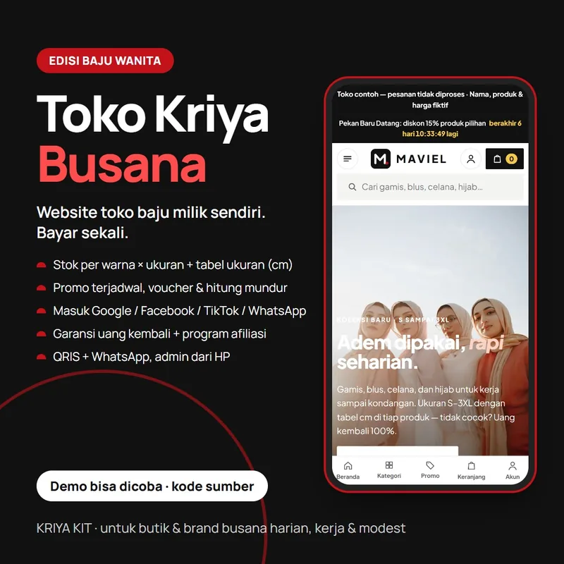 Sampul Toko Kriya Busana
